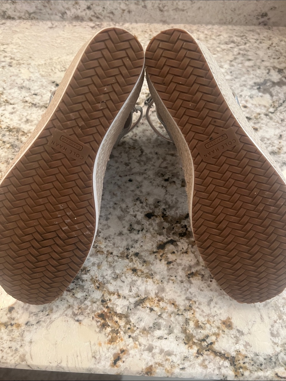 Cole Haan Silver Metallic Ankle-Strap Sandals - Picture 5 of 5